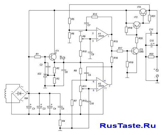 Схема простого зарядного устройства